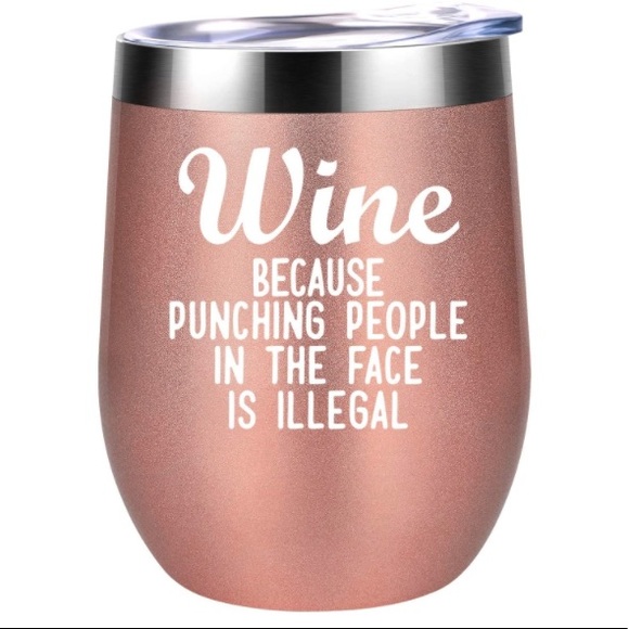 NWT Rose Gold Tumbler with Straw and Cleaner - Picture 2 of 4